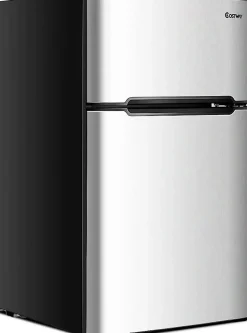 Refrigerateur 90 L Combine Refrigerateur 63L avec Temperature Reglable Congelateur 27L