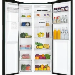 Refrigerateur Americain - Frigo - HAIER - SBS 90 Series 3 HSR3918EIPB - Classe E - 515 L - 180 x 90 x 65,9 cm - Noir