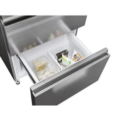 Refrigerateur Americain - Frigo multi-portes - HAIER - HFR3718ENMM - Classe E - 402 L 262 + 140 - 37 dB - Gris