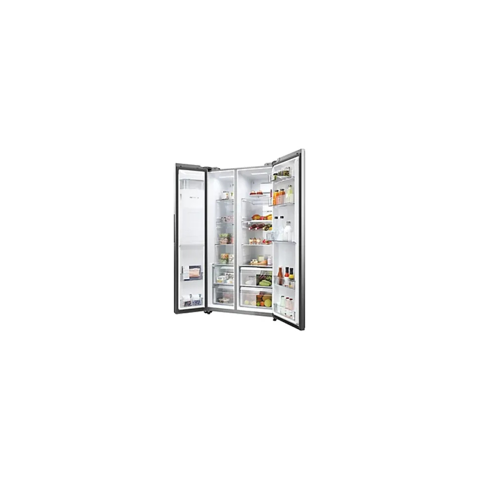 Refrigerateur Americain - Frigo Américain - HAIER - HSW59F18EIMM - Classe E - 601 L - 36 dB - Platinium