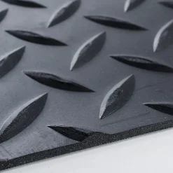 Revêtement de sol en caoutchouc Avec structure quadrillée 150 x 100 cm - Floordirekt