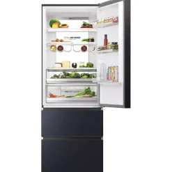 Réfigérateur combiné 70cm 483l no frost noir Haier HTW7720ENMB