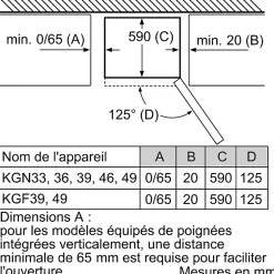 Réfrigérateur - Frigo Combiné BOSCH KGN33NWEB Blanc