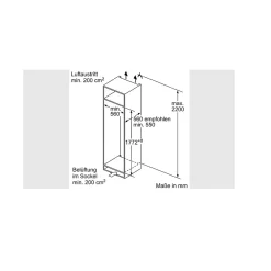 Réfrigérateur 1 porte intégrable à pantographe 310l blanc Neff KI1812FE0
