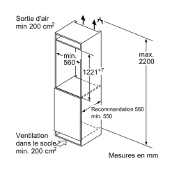 Réfrigérateur 1 porte intégrable à glissières 187l Neff KI2421SE0 n 30