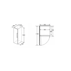 Réfrigérateur 1 porte intégrable à glissière 346l Bosch KSV36VLDP série 2