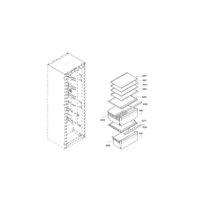 Réfrigérateur 1 porte intégrable à glissières 310l blanc Siemens KI81RVFE0