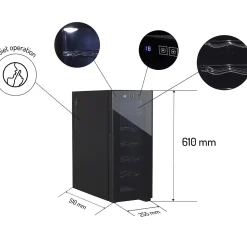 Réfrigérateur à vin cave Camry CR 8068 12 bouteilles / 33 litres - Contrôle de la température 12-18 degrés C