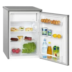 Réfrigérateur avec petit congélateur 120L inox Bomann KS 2184.1 inox
