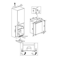 Réfrigérateur BEKO - B1854N - Table top - intégrable - 110 L (97L+13L) - 86x55x55 cm