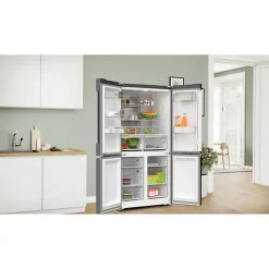 Réfrigérateur combiné - BOSCH SER4 - KFN96AXEA - Multi-portes - Classe E - 605 L - 183 x 90,5 x 73,1 cm - Acier brossé