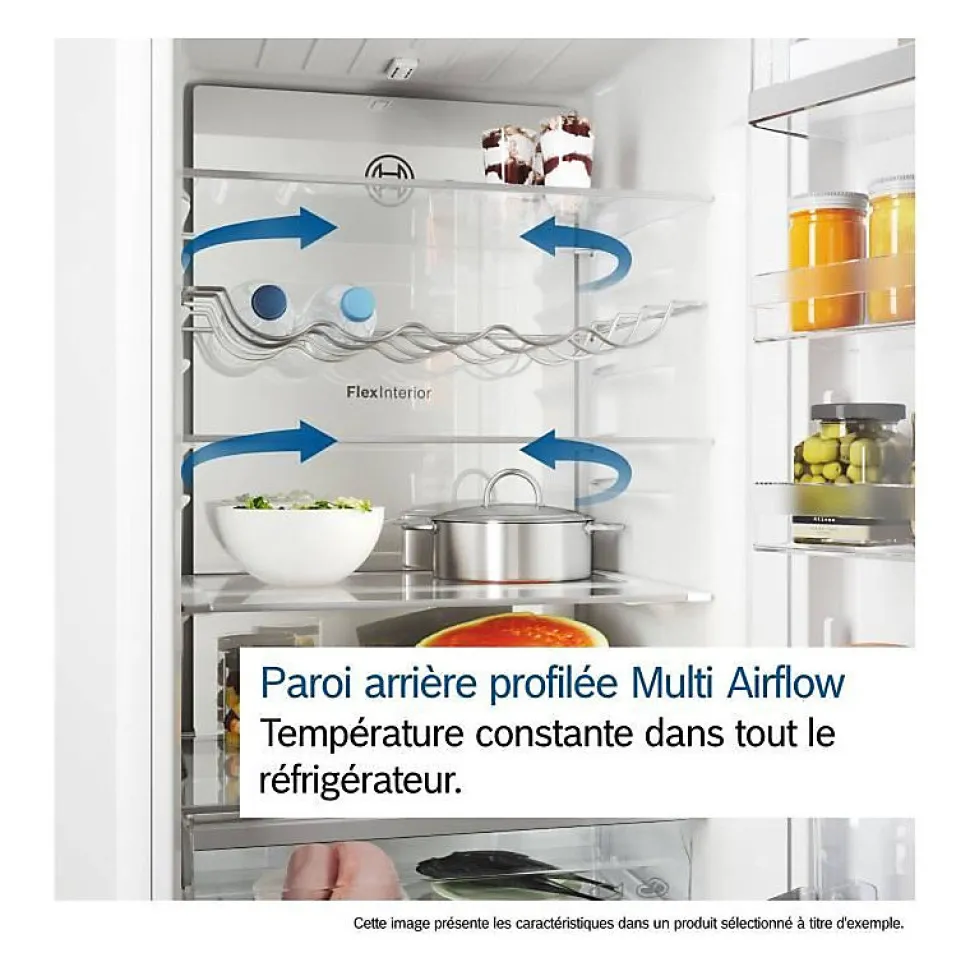 Réfrigérateur combiné - BOSCH - KGN36VXCT - Classe C - 321 L - 186 x 60 x 66,50 cm - Acier brossé noir