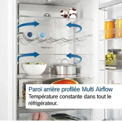 Réfrigérateur combiné - BOSCH - KGN36VXCT - Classe C - 321 L - 186 x 60 x 66,50 cm - Acier brossé noir