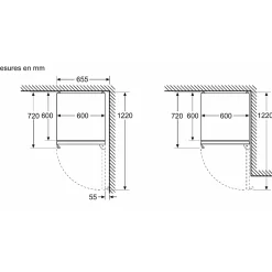 Réfrigérateur combiné 60cm 321cm nofrost inox Bosch KGN367ICT série 4