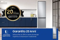 Réfrigérateur combiné 60cm 390l nofrost, gris Samsung RB38C603DSA