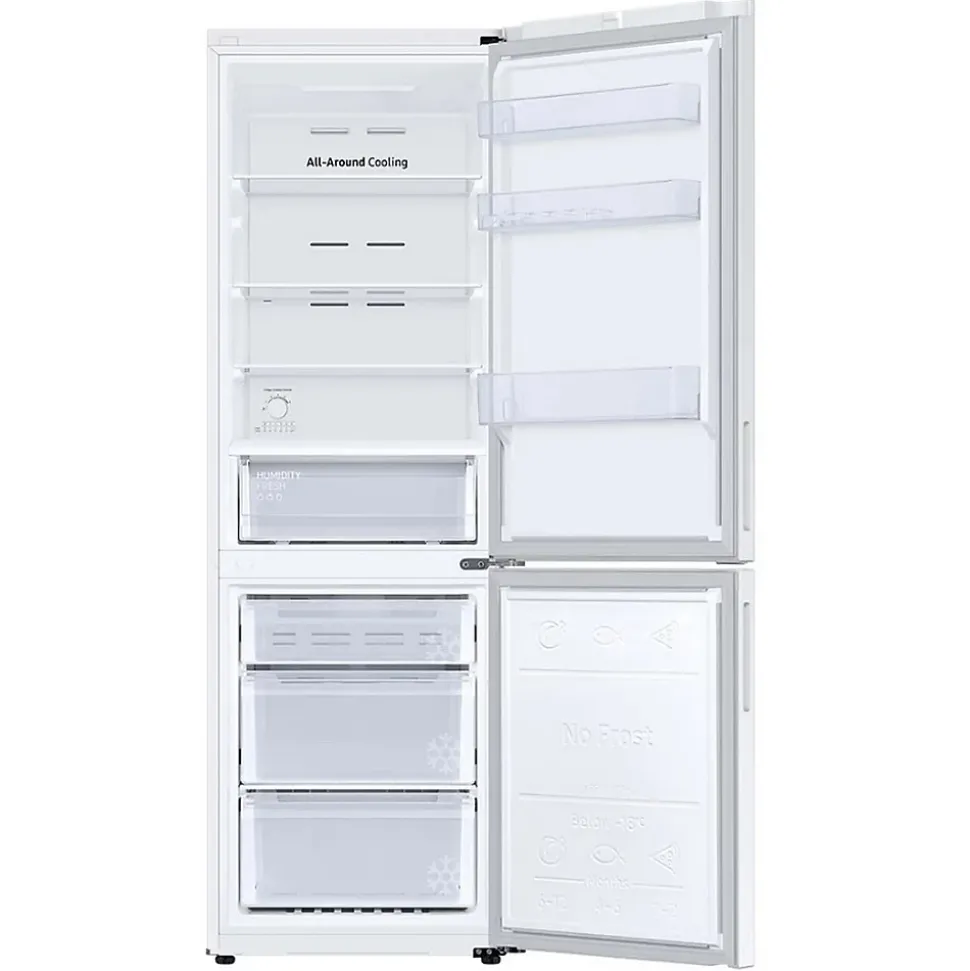 Réfrigérateur combiné 60cm 344l nofrost, blanc Samsung RB33B610EWW