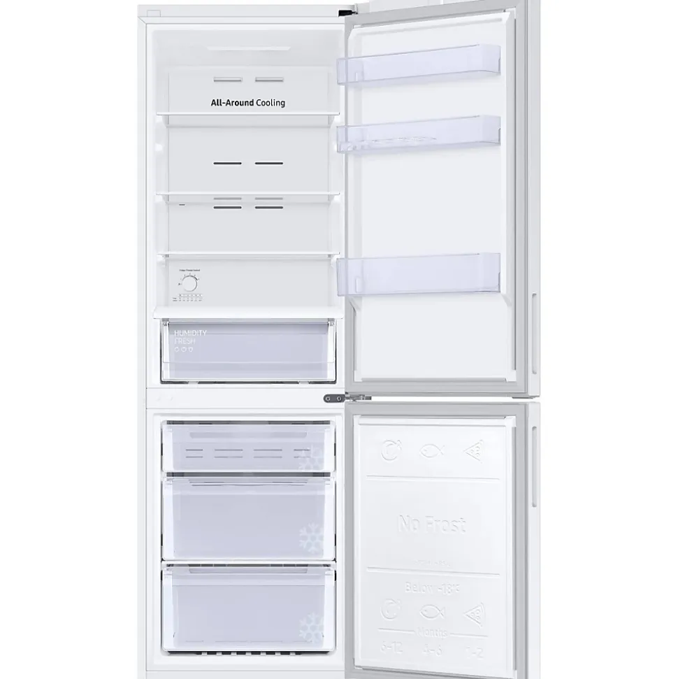Réfrigérateur combiné 60cm 344l nofrost, blanc Samsung RB33B610EWW