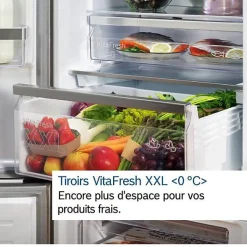 Réfrigérateur combiné 60cm 363l nofrost inox Bosch KGN39VLCT série 4