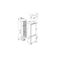 Réfrigérateur combiné intégrable à glissières 400l Whirlpool SP408102FR