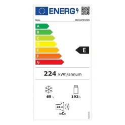 Réfrigérateur combiné intégrable BEKO BCHA275K4SN - 2 portes - 262 L - Semi No Frost - Blanc