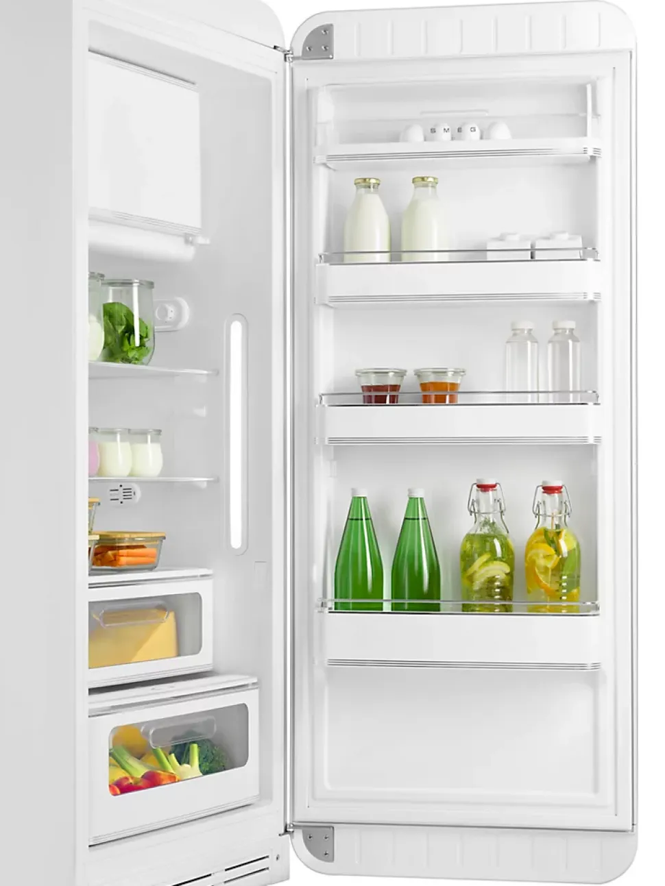 Réfrigérateur congélateur à poser ouverture droite Smeg FAB28RWH5 244L / 26L blanc