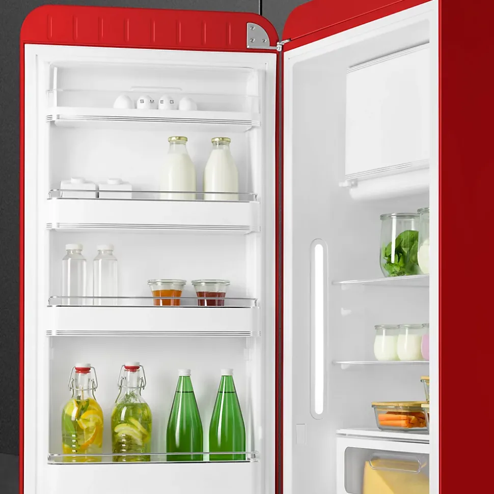 Réfrigérateur congélateur à poser Smeg FAB28LRD6 rouge - 244L / 26L - H.166cm x L.68,5cm x P.86cm