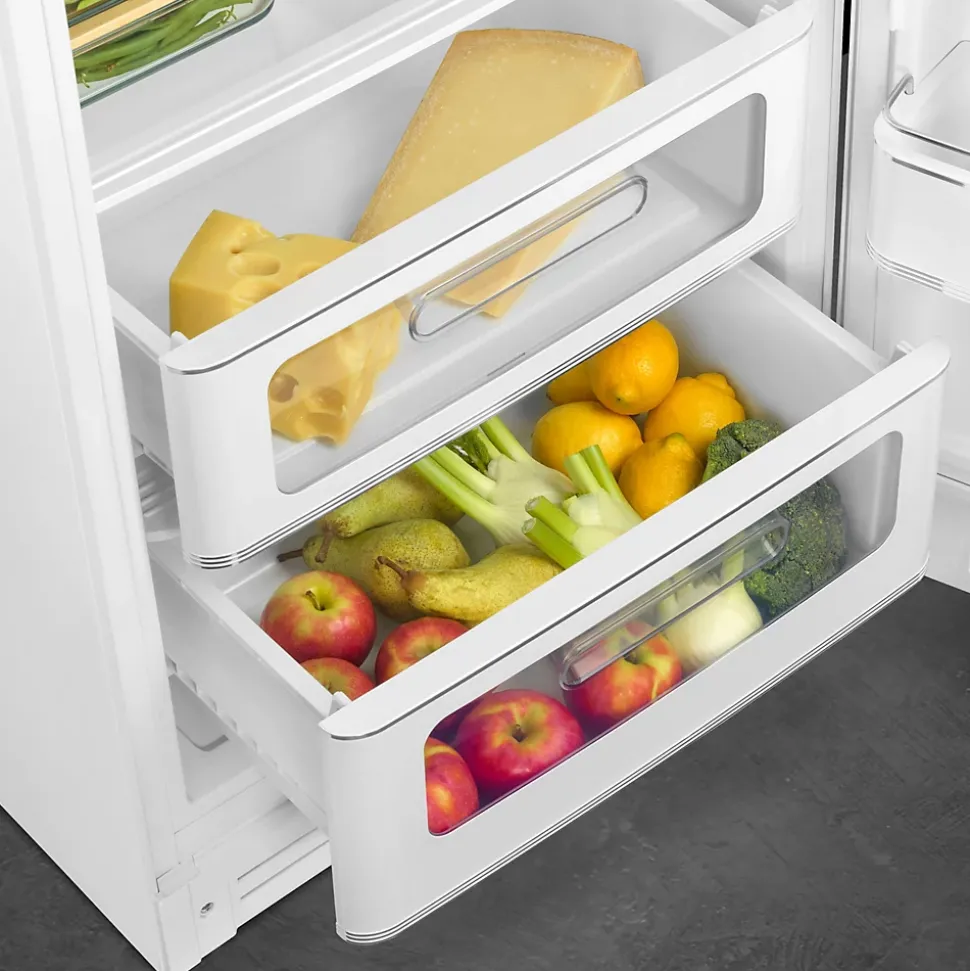 Réfrigérateur congélateur à poser Smeg FAB28RWH6 blanc - 244L / 26L - H.166cm x L.68,5cm x P.86cm