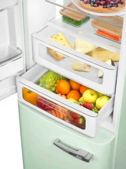 Réfrigérateur congélateur à poser ouverture gauche Smeg FAB32RPD5 234L / 97L vert d'eau