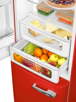 Réfrigérateur congélateur à poser ouverture gauche Smeg FAB32LRD5 234L / 97L rouge
