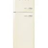 Réfrigérateur congélateur à poser ouverture gauche Smeg FAB30LCR5 222L / 72L crème
