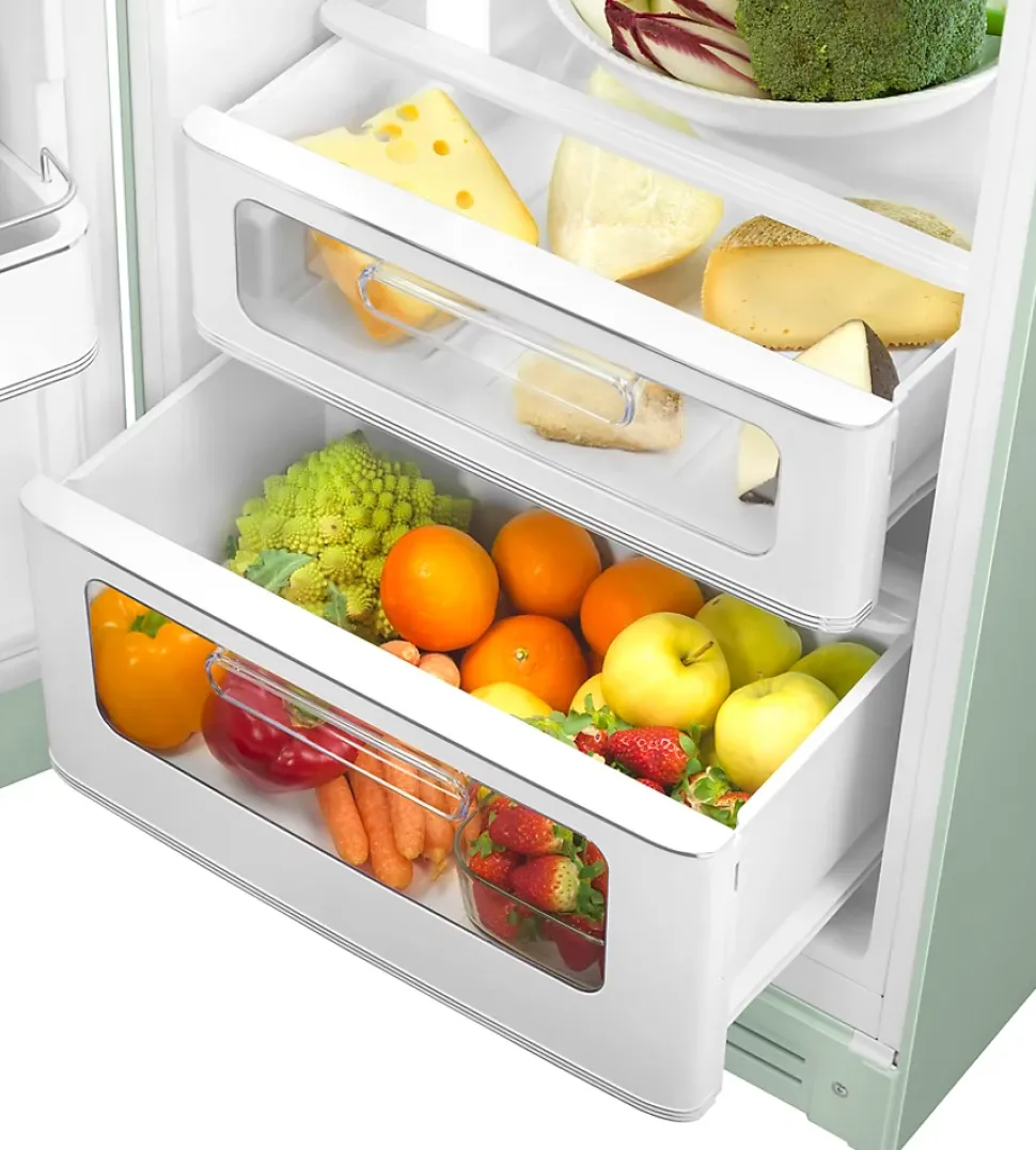 Réfrigérateur congélateur à poser ouverture gauche Smeg FAB30LPG5 222L / 72L vert d'eau