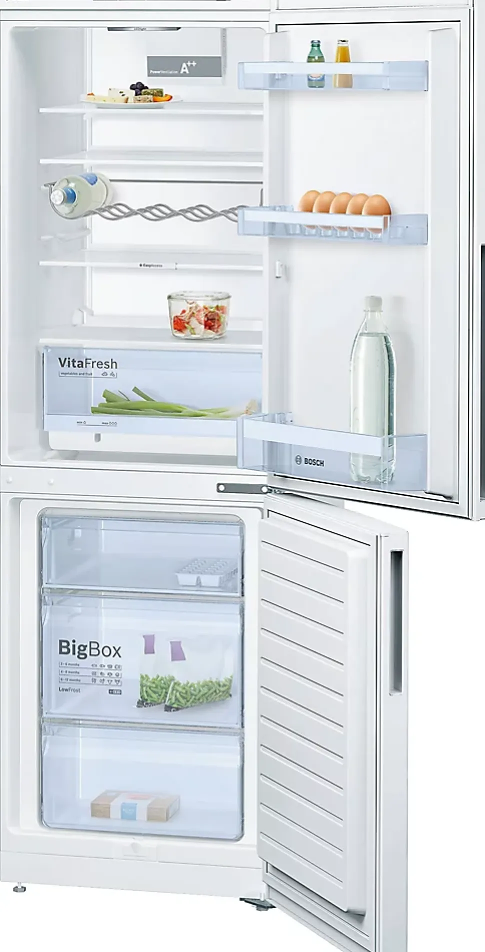 Réfrigérateur congélateur à poser réversible Bosch KGV33VWAS 195 L / 94 L, blanc