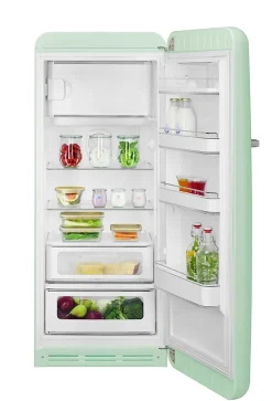 Réfrigérateur congélateur à poser ouverture droite Smeg FAB28RPG5 244L / 26L vert d'eau