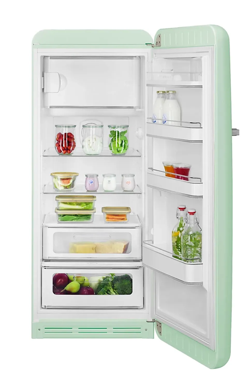 Réfrigérateur congélateur à poser ouverture droite Smeg FAB28RPG5 244L / 26L vert d'eau