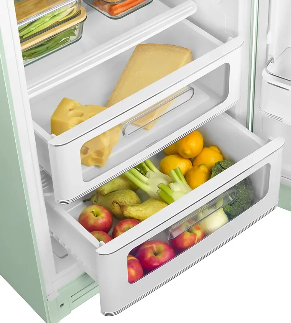 Réfrigérateur congélateur à poser ouverture droite Smeg FAB28RPG5 244L / 26L vert d'eau