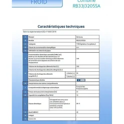 Réfrigérateur congélateur bas RB 33 J 32 05 SA