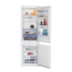 Réfrigérateur congélateur encastrable porte réversible Beko ICQFVD373 193L / 69L, blanc