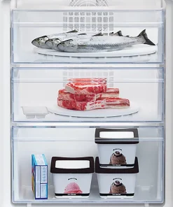 Réfrigérateur congélateur encastrable porte réversible Beko BCHA275K41SN 193L / 69L, blanc