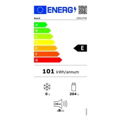 Réfrigérateur Encastrable 204L Tiroir MultiBox XXL Eclairage LED FreshSense BOSCH