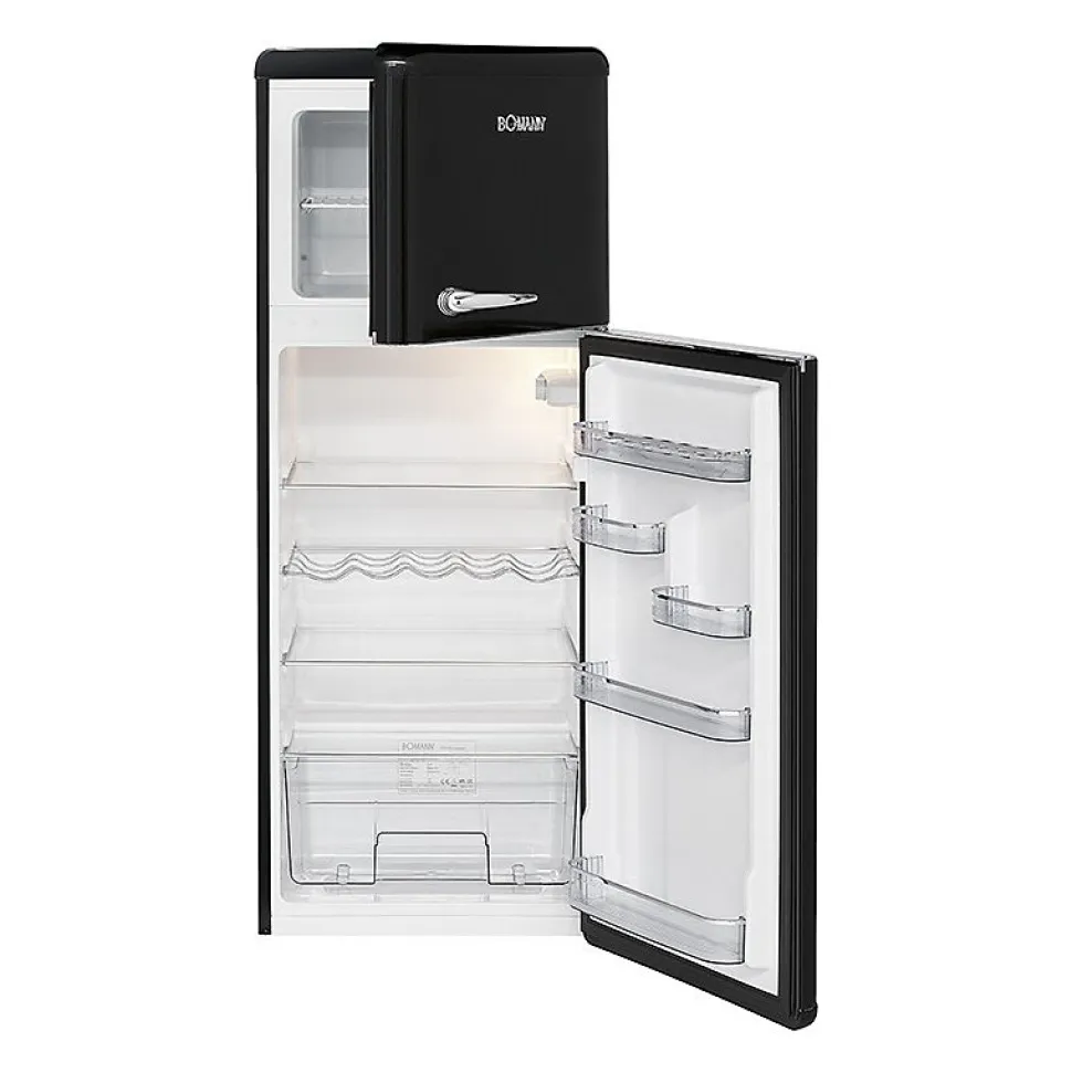 Réfrigérateur et congélateur 208L retro noir DTR 353.1 noir