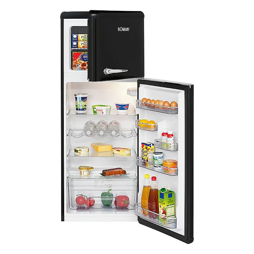 Réfrigérateur et congélateur 208L retro noir DTR 353.1 noir