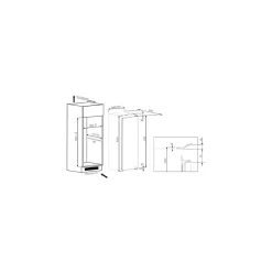 réfrigérateur frigo intégrable simple porte 209L Froid brassé 6eme sens WHIRLPOOL