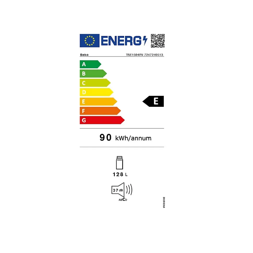 Réfrigérateur table top 54cm 128l blanc Beko TSE1504FN
