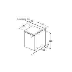 Réfrigérateur table top 56cm 134l blanc Bosch KTR15NWEB