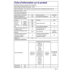 Réfrigérateur table top 56cm 120l blanc Fagor FTT120E