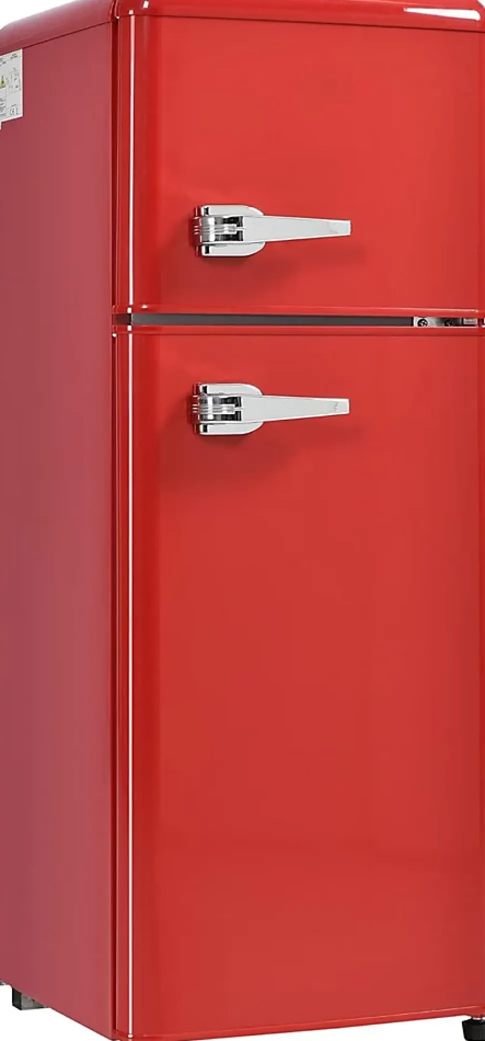 Réfrigérateur vintage Merax 92L, congélateur -27C à 13C, design rétro, rouge, classe énergétique D