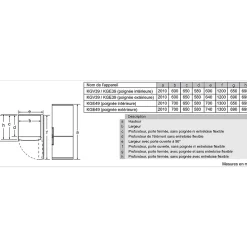 Réfrigérateurs combinés 337L Froid Low Frost SIEMENS 65cm C, KG39EAICA