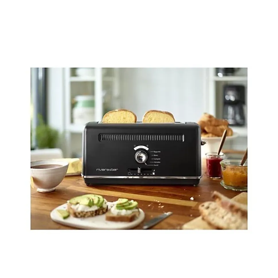 Riviera & Bar Grille-pains 1 fente 1010w noir satin - QGP669