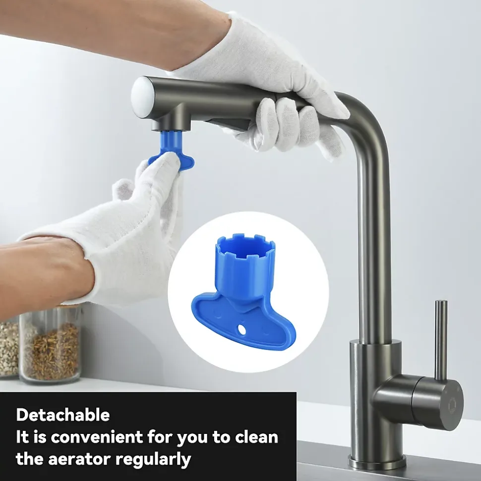 Robinet Cuisine avec Douchette Extractible, Mitigeur de Cuisine en Inox Mitigeur d'Évier avec 2 Modes de Sortie D'eau