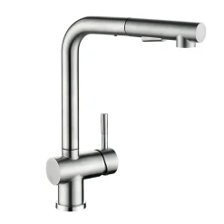 Robinet Cuisine avec Douchette Extractible, Mitigeur de Cuisine en Inox Mitigeur d'Évier avec 2 Modes de Sortie D'eau, Brossé